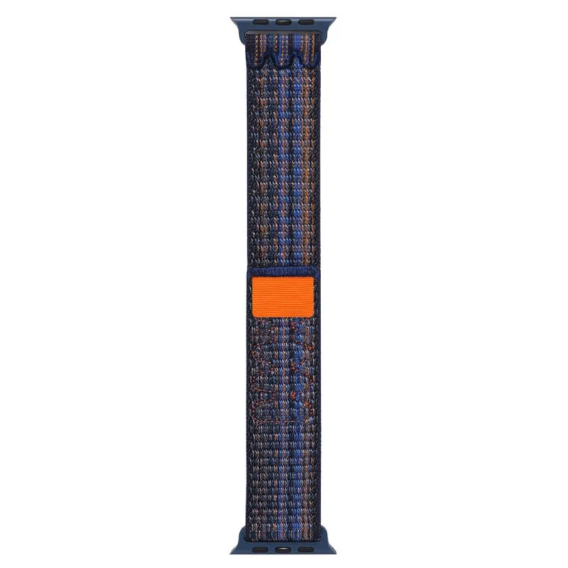 KALEBOL Apple Watch Series 49mm - 45mm - 44mm - 42mm Universal Nylon Watch Band - Dark Green+Orange