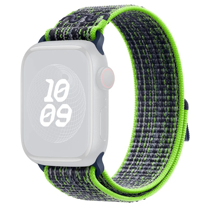 KALEBOL Apple Watch Series 49mm - 45mm - 44mm - 42mm Universal Nylon Watch Band - Dark Green+Orange
