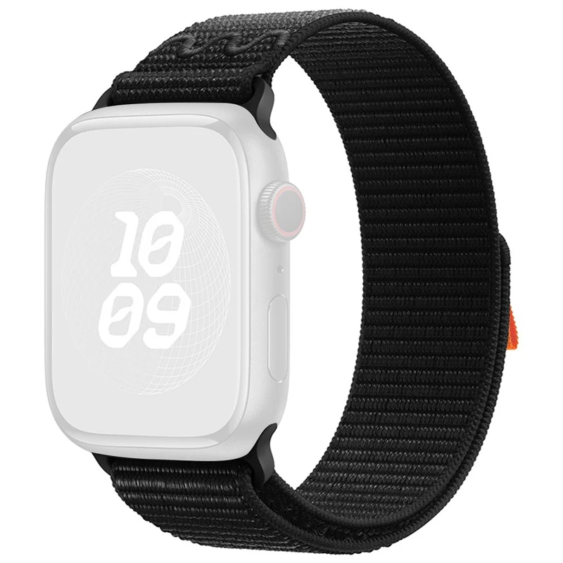 KALEBOL Apple Watch Series 49mm - 45mm - 44mm - 42mm Universal Nylon Watch Band - Dark Green+Orange