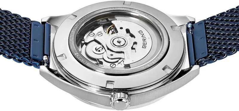 Bering Automatic 16743-307 Herrenuhr • Kratzfestes Saphirglas • Blaues Milanaise-Armband