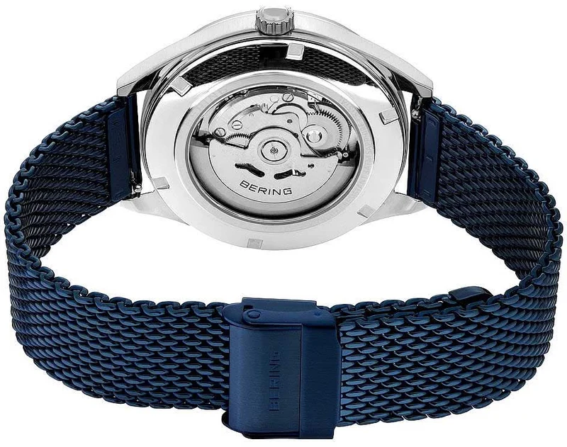 Bering Automatic 16743-307 Herrenuhr • Kratzfestes Saphirglas • Blaues Milanaise-Armband