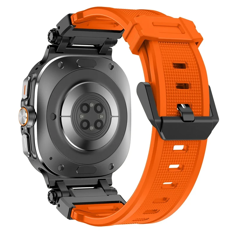 Samsung Galaxy Watch Ultra 2 Silikonarmband 'Explorer' (Orange/Schwarz)