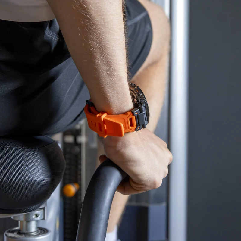 Samsung Galaxy Watch Ultra 2 Silikonarmband 'Explorer' (Orange/Schwarz)