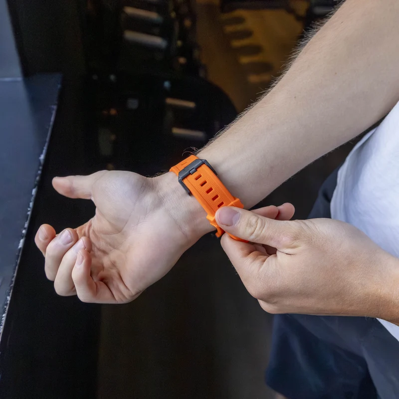 Samsung Galaxy Watch Ultra 2 Silikonarmband 'Explorer' (Orange/Schwarz)