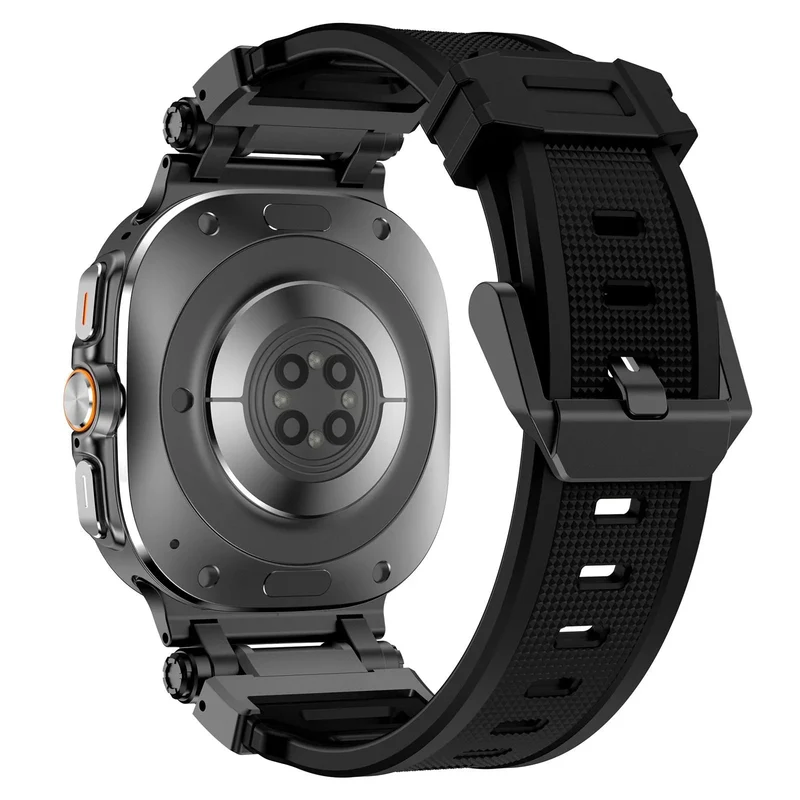 Samsung Galaxy Watch Ultra 2 Silikonarmband 'Explorer' (Schwarz mit Schwarz)