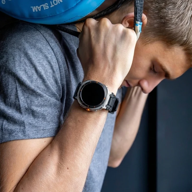 Samsung Galaxy Watch Ultra 2 Silikonarmband 'Explorer' (Schwarz mit Schwarz)