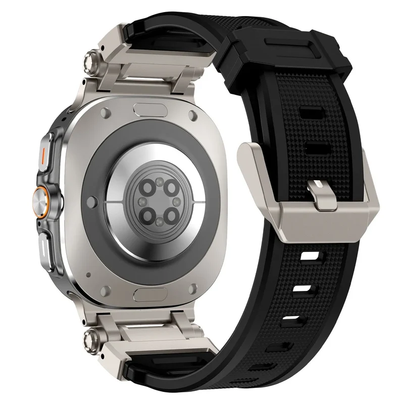 Samsung Galaxy Watch Ultra 2 Silikonarmband 'Explorer' (Schwarz mit Titan)