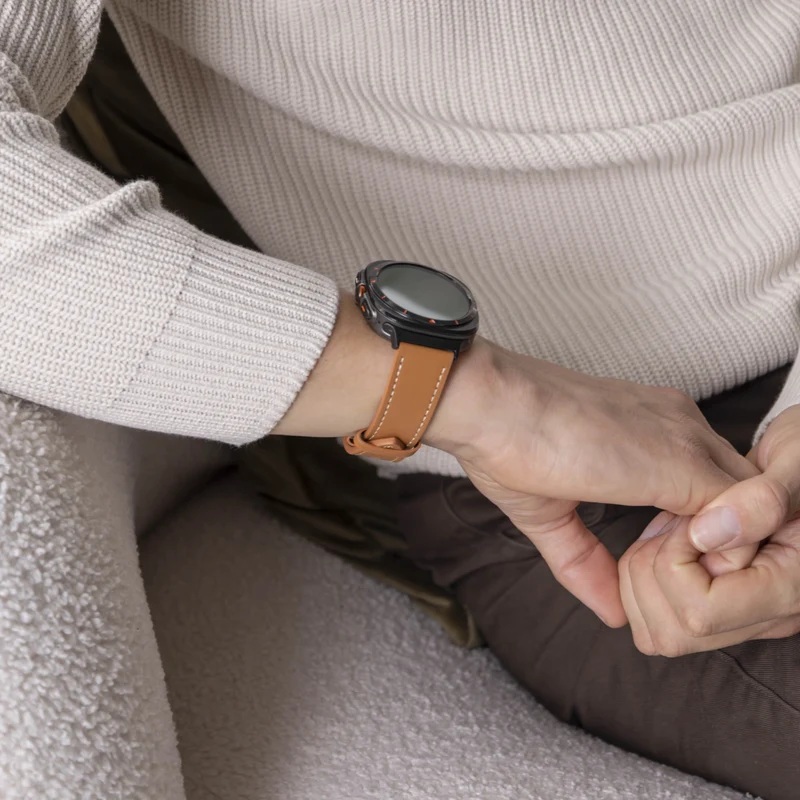 Samsung Galaxy Watch Ultra 2 Lederarmband (Braun)