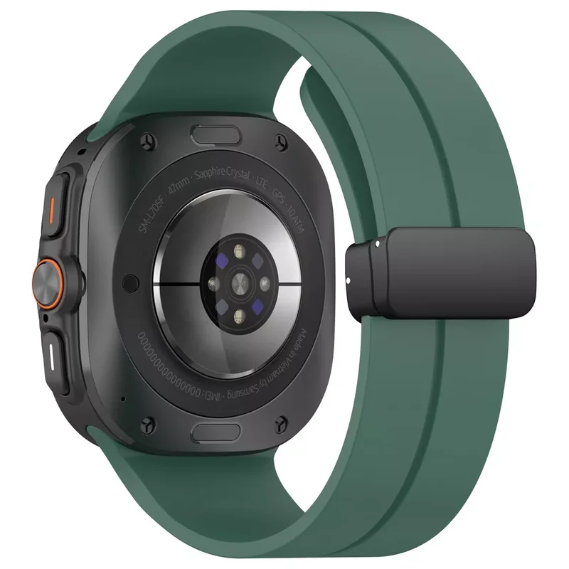 Samsung Galaxy Watch Ultra 2 D-Schnalle Silikonarmband (Dunkelgrün)