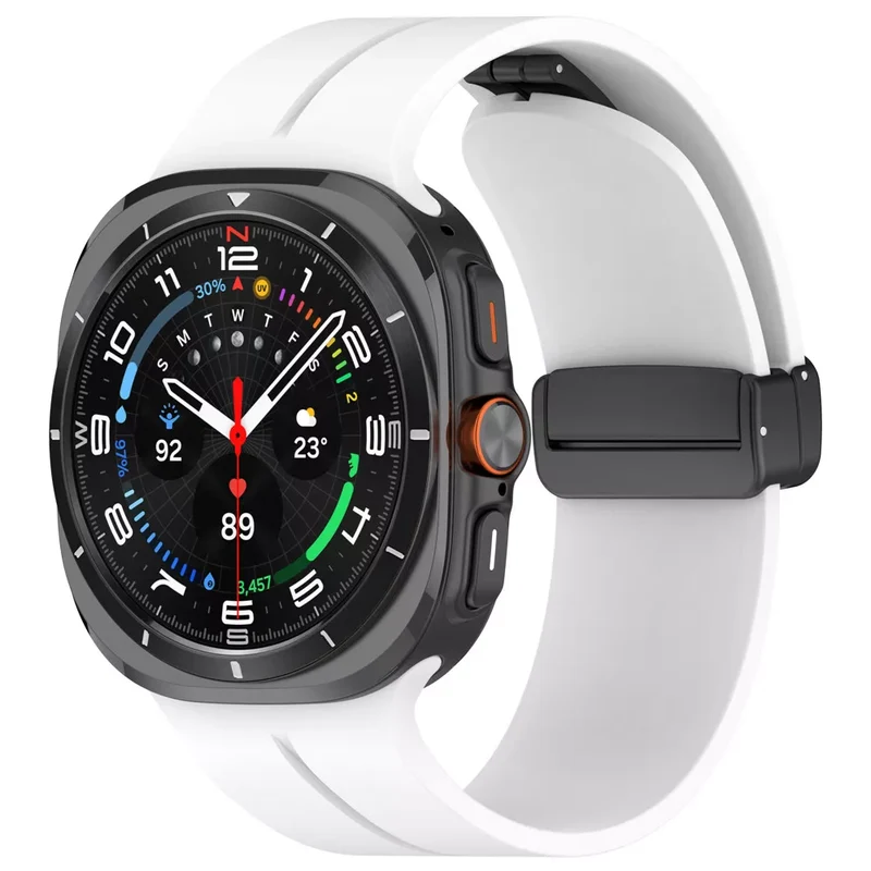 Samsung Galaxy Watch Ultra 2 D-Schnalle Silikonarmband (Weiß)