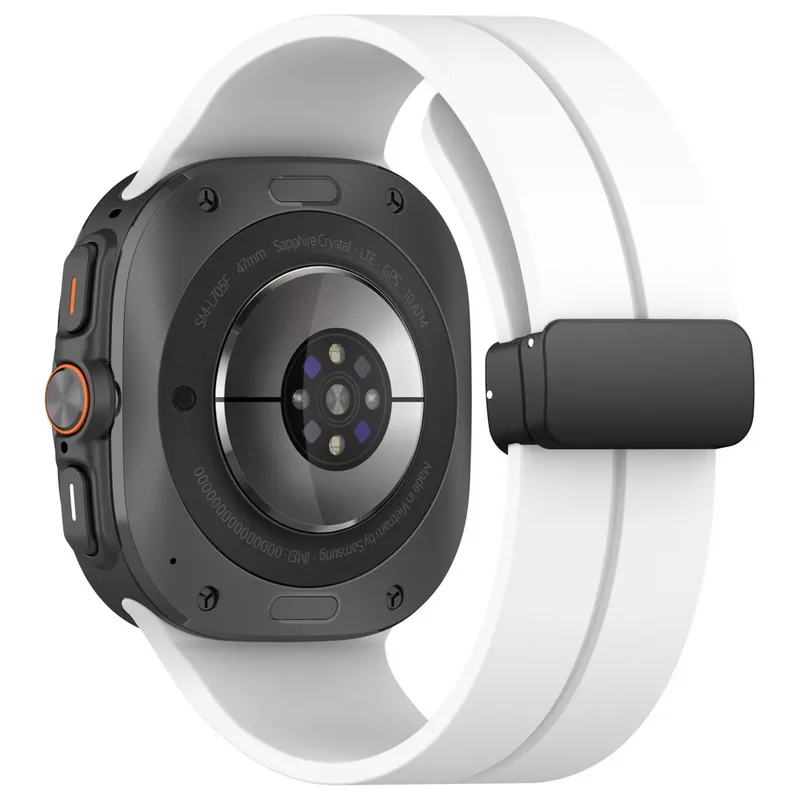 Samsung Galaxy Watch Ultra 2 D-Schnalle Silikonarmband (Weiß)