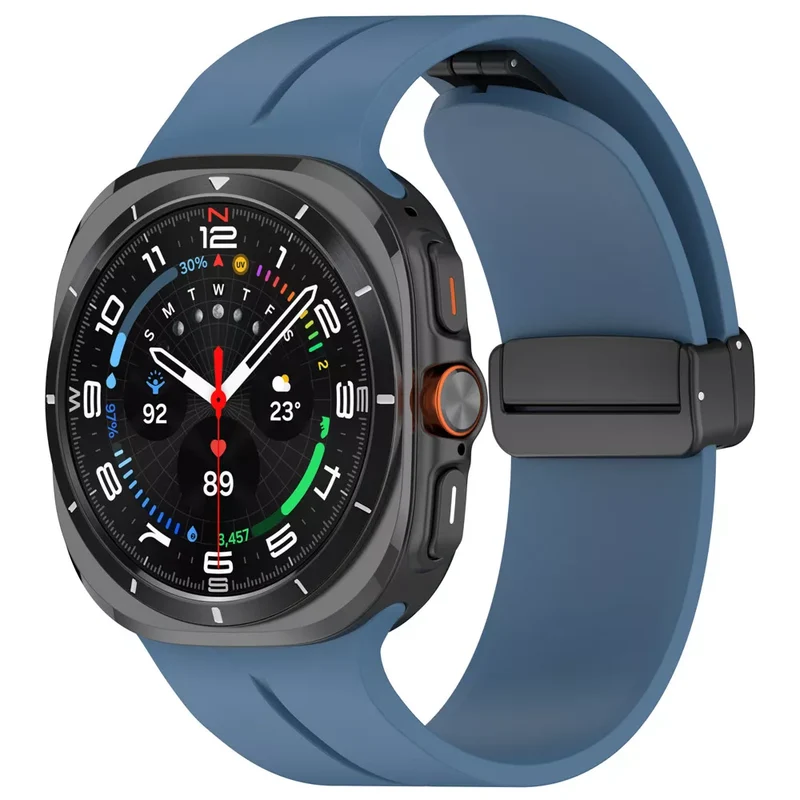 Samsung Galaxy Watch Ultra 2 D-Schnalle Silikonarmband (Graublau)