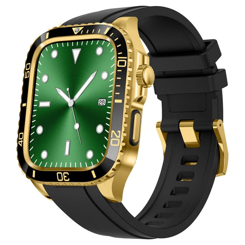 Apple Watch Series 49mm - 45mm - 44mm - 42mm Universal Scratch Resistant Replacement Strap with Stainless Steel Watch Case