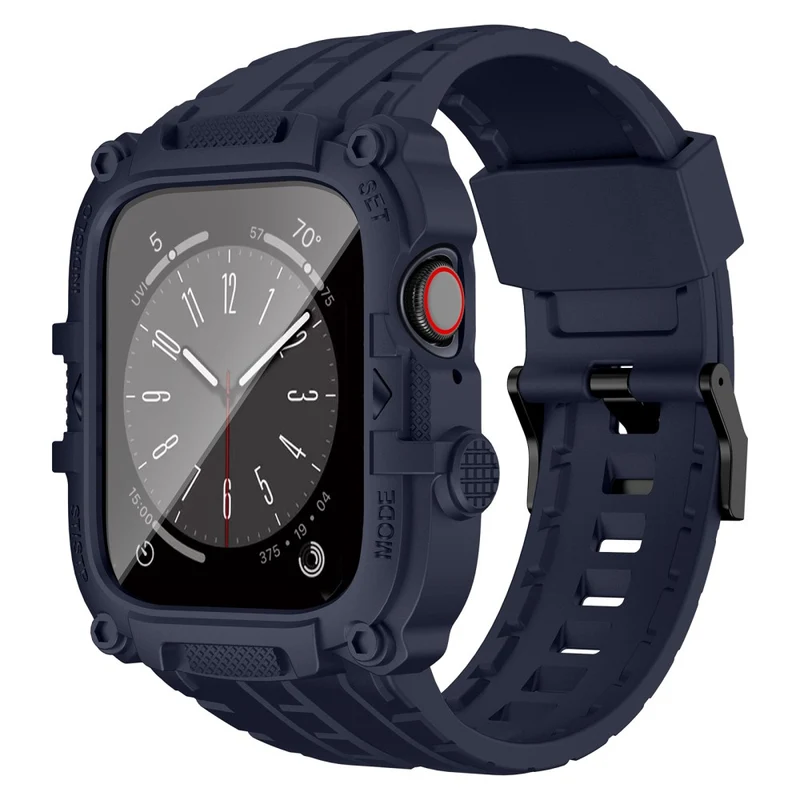 Apple Watch Series 49mm - 45mm - 44mm - 42mm Universal Integrated Watch Band with Flexible Watch Case and Screen Protector