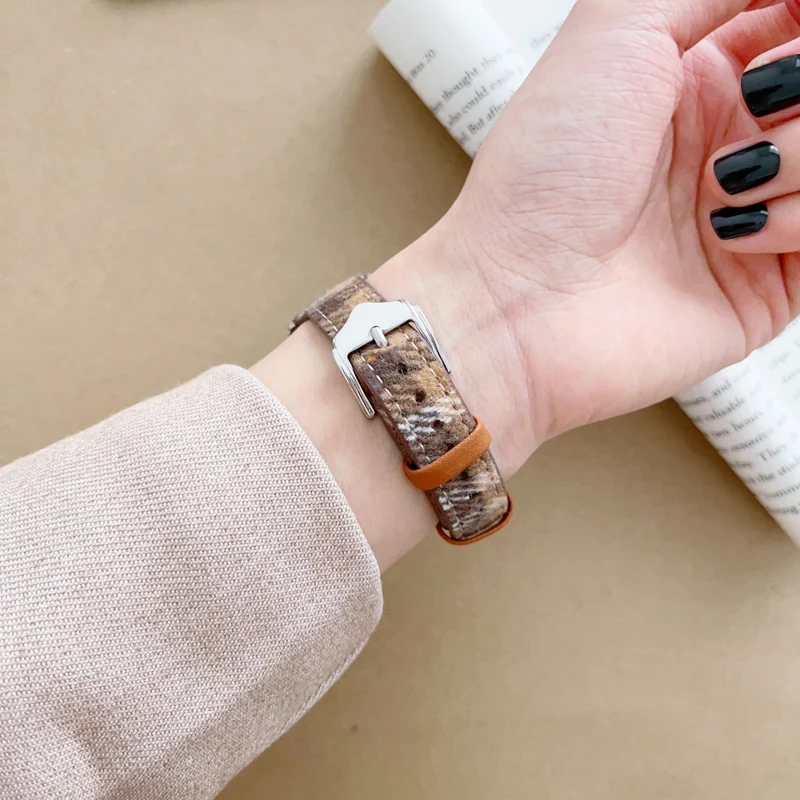 Apple Watch 49mm / 45mm / 44mm / 42mm Woolen Watchband - Dark Brown