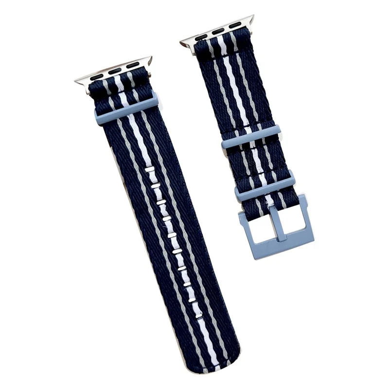 Apple Watch 49mm / 45mm / 44mm / 42mm Nylon Watch Strap - Black / White