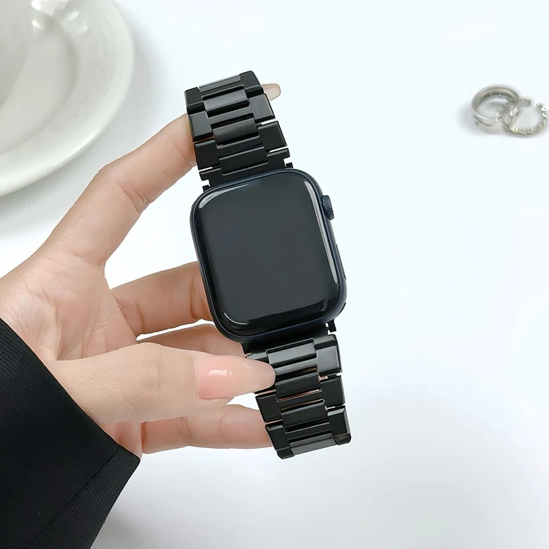 Apple Watch 49mm / 45mm / 44mm / 42mm Metal Watch Strap - Titanium Black