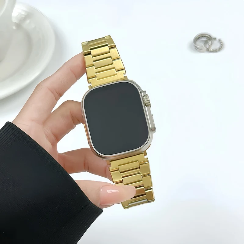 Apple Watch 49mm / 45mm / 44mm / 42mm Metal Watch Strap - Titanium Black