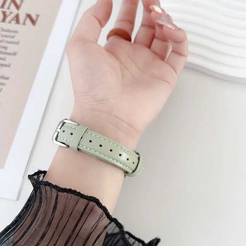 Apple Watch 49mm / 45mm / 44mm / 42mm Vegan Leather Wrist Strap - Sky Blue