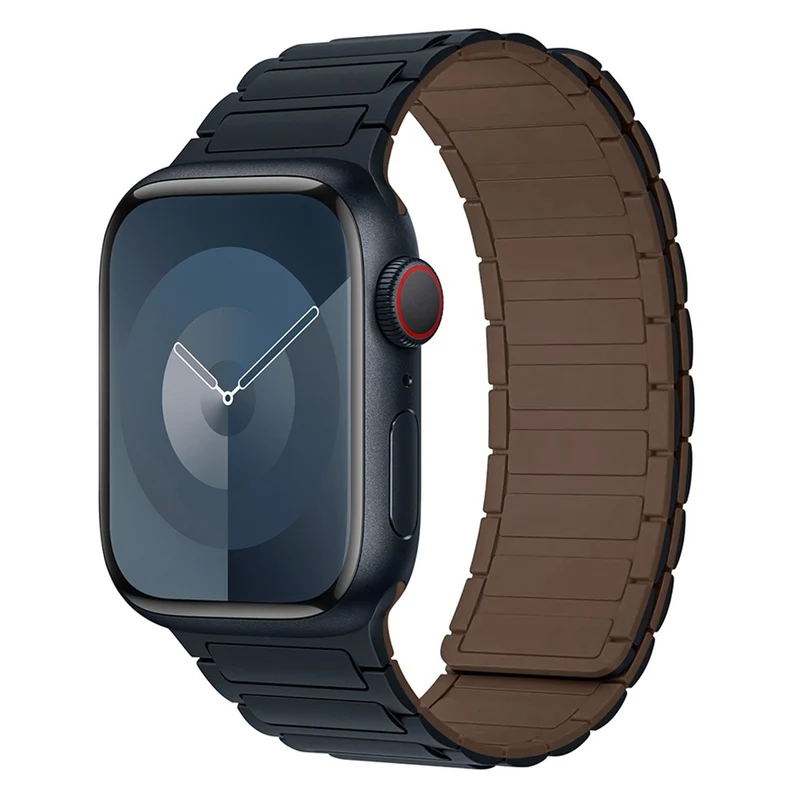 Apple Watch 49mm / 45mm / 44mm / 42mm Silicone Wrist Strap - Indigo Blue+Grey