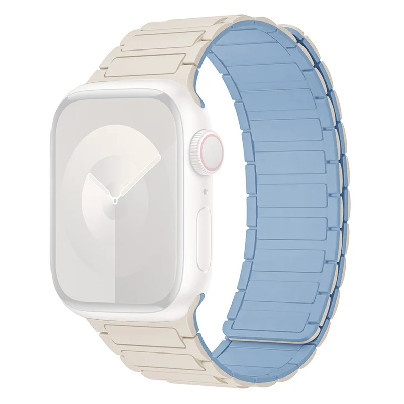Apple Watch 49mm / 45mm / 44mm / 42mm Silicone Wrist Strap - Indigo Blue+Grey
