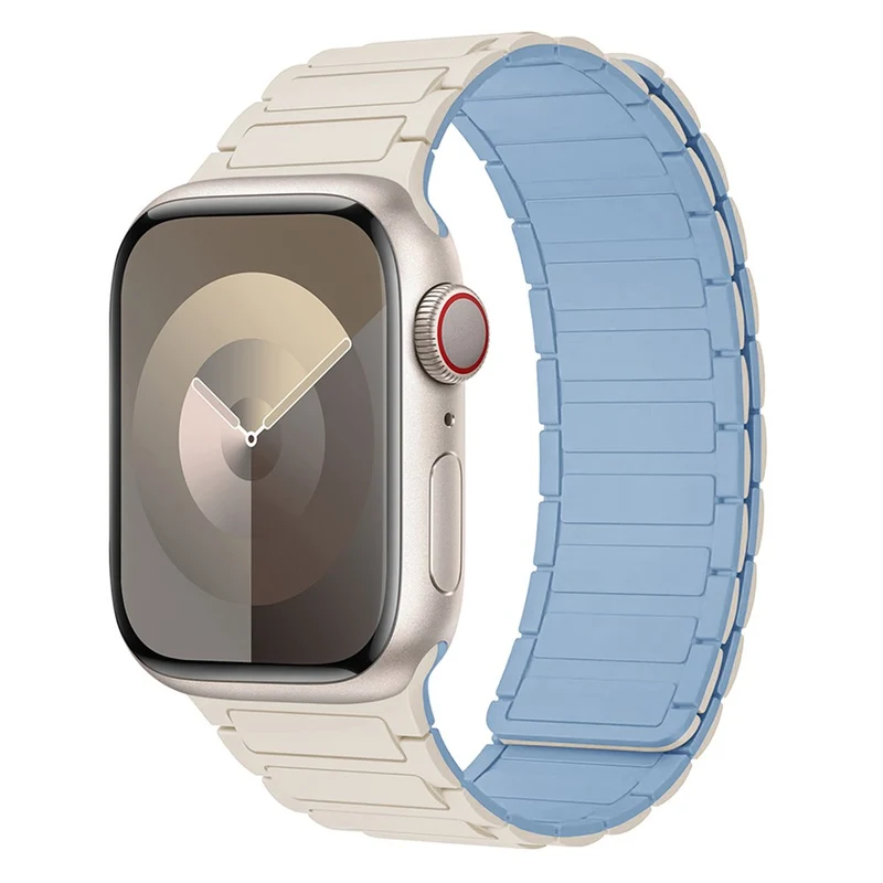 Apple Watch 49mm / 45mm / 44mm / 42mm Silicone Wrist Strap - Indigo Blue+Grey