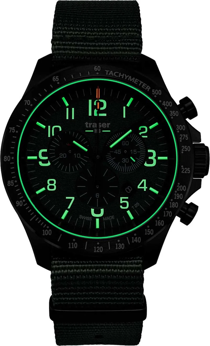 Traser P67 Officer Pro Chronograph 109463 Herrenuhr • Trigalight Leuchttechnologie • Swiss Made