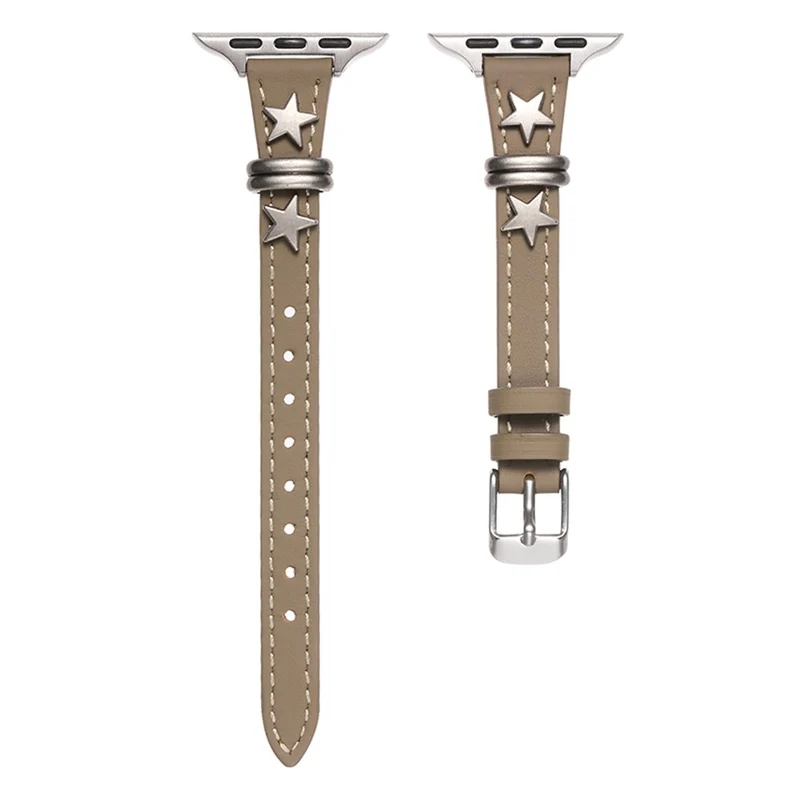 Apple Watch Series 41mm / 40mm / 38mm Retro Watch Band with Star Decor - Tan