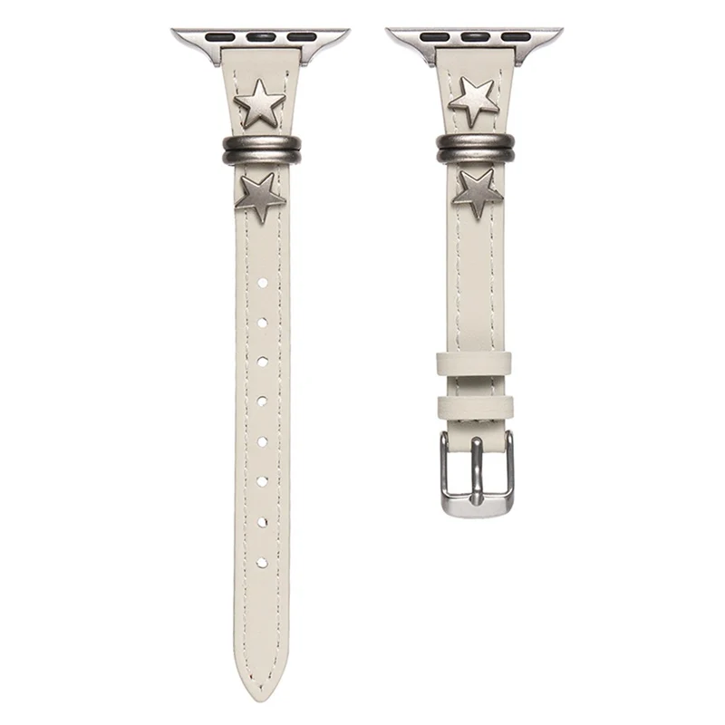 Apple Watch Series 41mm / 40mm / 38mm Retro Watch Band with Star Decor - Tan