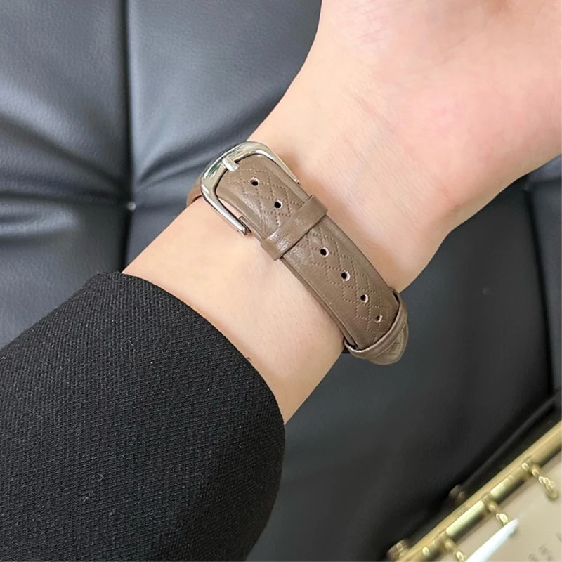 Apple Watch Series 41mm / 40mm / 38mm Cowhide Leather Watch Band - Light Brown