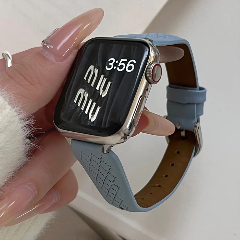 Apple Watch Series 41mm / 40mm / 38mm Cowhide Leather Watch Band - Light Brown