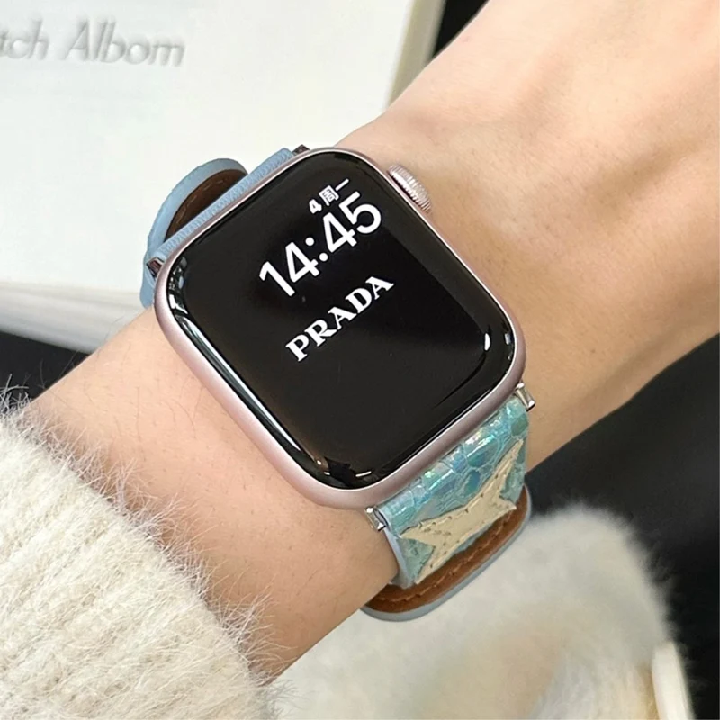 Apple Watch Series 41mm / 40mm / 38mm Microfiber Leather Watch Band - Brown / Beige