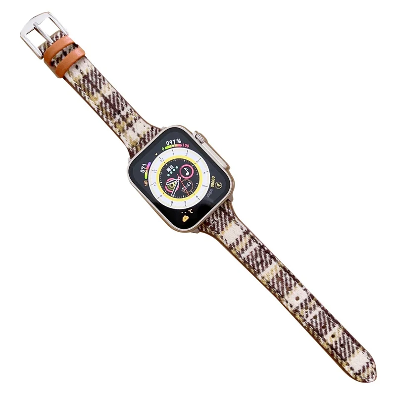 Apple Watch Series 41mm / 40mm / 38mm Woolen Watch Band - Coffee / White