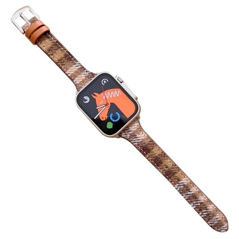 Apple Watch Series 41mm / 40mm / 38mm Woolen Watch Band - Coffee / White
