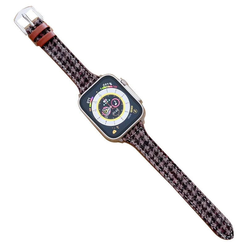 Apple Watch Series 41mm / 40mm / 38mm Woolen Watch Band - Coffee / White