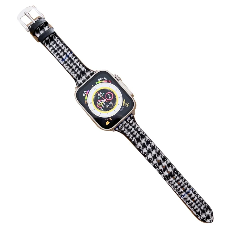 Apple Watch Series 41mm / 40mm / 38mm Woolen Watch Band - Coffee / White