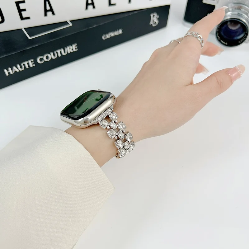 Apple Watch Series 41mm / 40mm / 38mm Rhinestone Decor Watch Band
