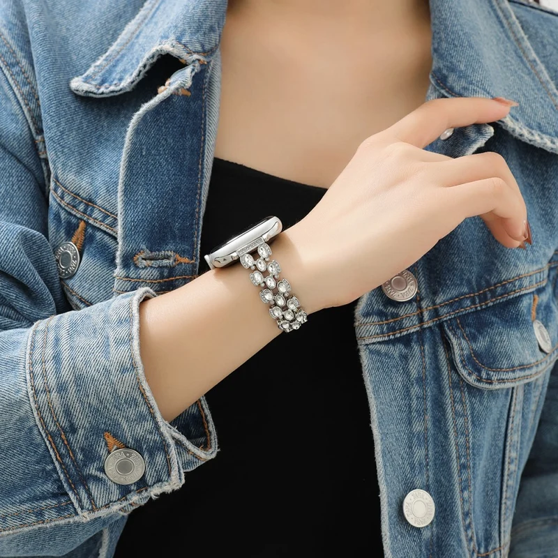 Apple Watch Series 41mm / 40mm / 38mm Rhinestone Decor Watch Band