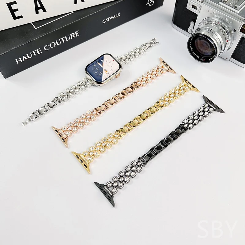 Apple Watch Series 41mm / 40mm / 38mm Rhinestone Decor Watch Band