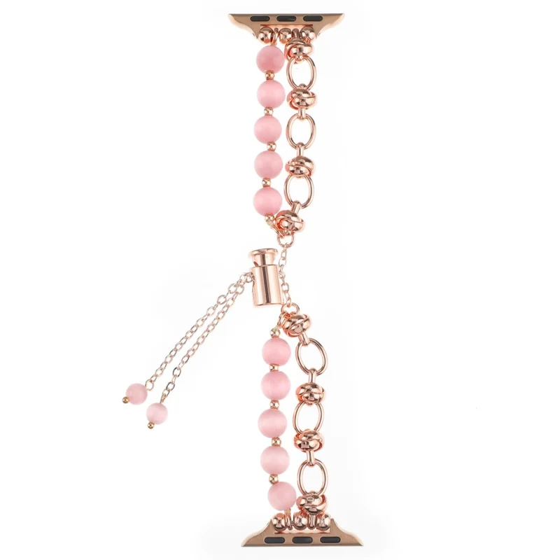 Apple Watch 49mm / 45mm / 44mm / 42mm Pearls Watch Band - Pink Pearl / Rose Gold