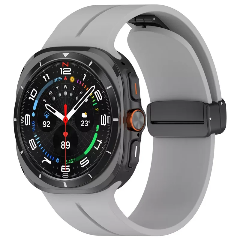 Samsung Galaxy Watch Ultra 2 D-Schnalle Silikonarmband (Grau)