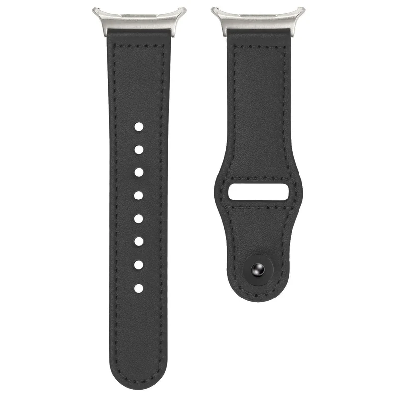 Samsung Galaxy Watch Ultra 2 Lederarmband mit Druckknopfverschluss (Schwarz)