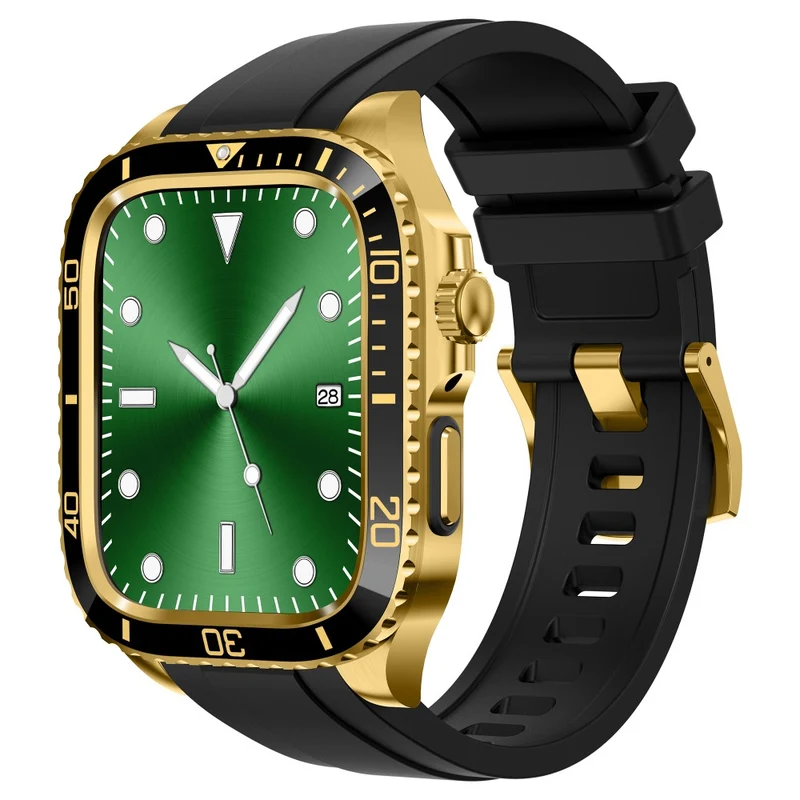 Apple Watch Series 49mm - 45mm - 44mm - 42mm Universal Scratch Resistant Strap with Stainless Steel Watch Case