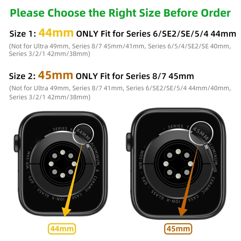 Apple Watch Series 49mm - 45mm - 44mm - 42mm Universal Scratch Resistant Strap with Stainless Steel Watch Case