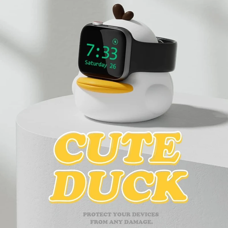 Stand Holder Apple Watch Series Watch Charger CUTE DUCK Series Silicone Charging Dock (without Charger)