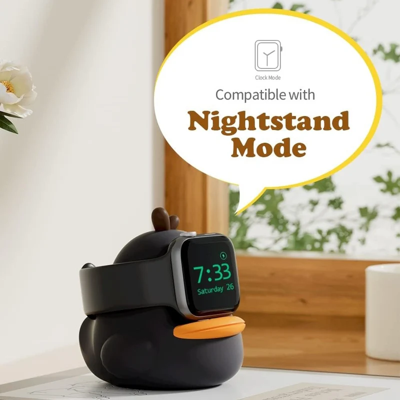 Stand Holder Apple Watch Series Watch Charger CUTE DUCK Series Silicone Charging Dock (without Charger)