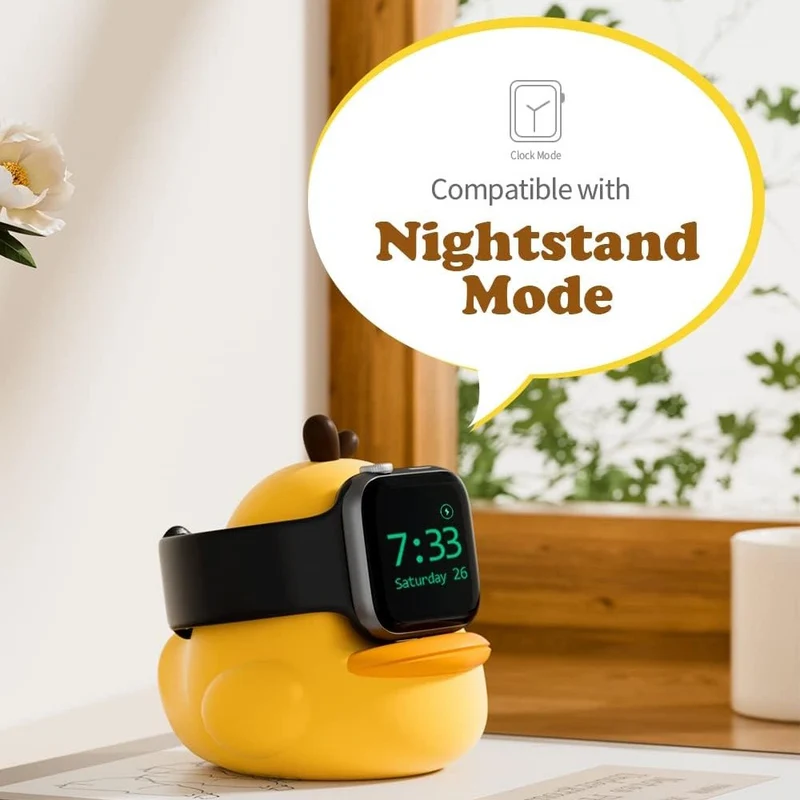 Stand Holder Apple Watch Series Watch Charger CUTE DUCK Series Silicone Charging Dock (without Charger)