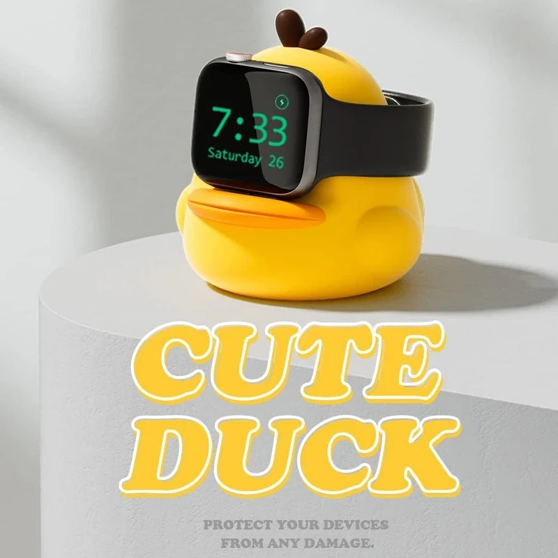 Stand Holder Apple Watch Series Watch Charger CUTE DUCK Series Silicone Charging Dock (without Charger)