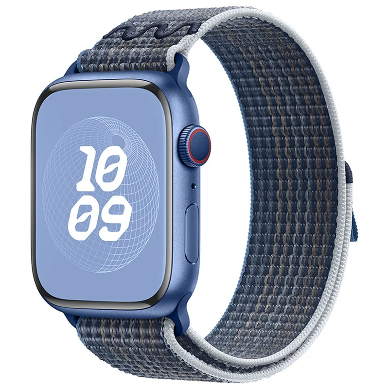 KALEBOL Apple Watch Series 41mm - 40mm - 38mm Universal Watchband Nylon Strap - Dark Green+Orange