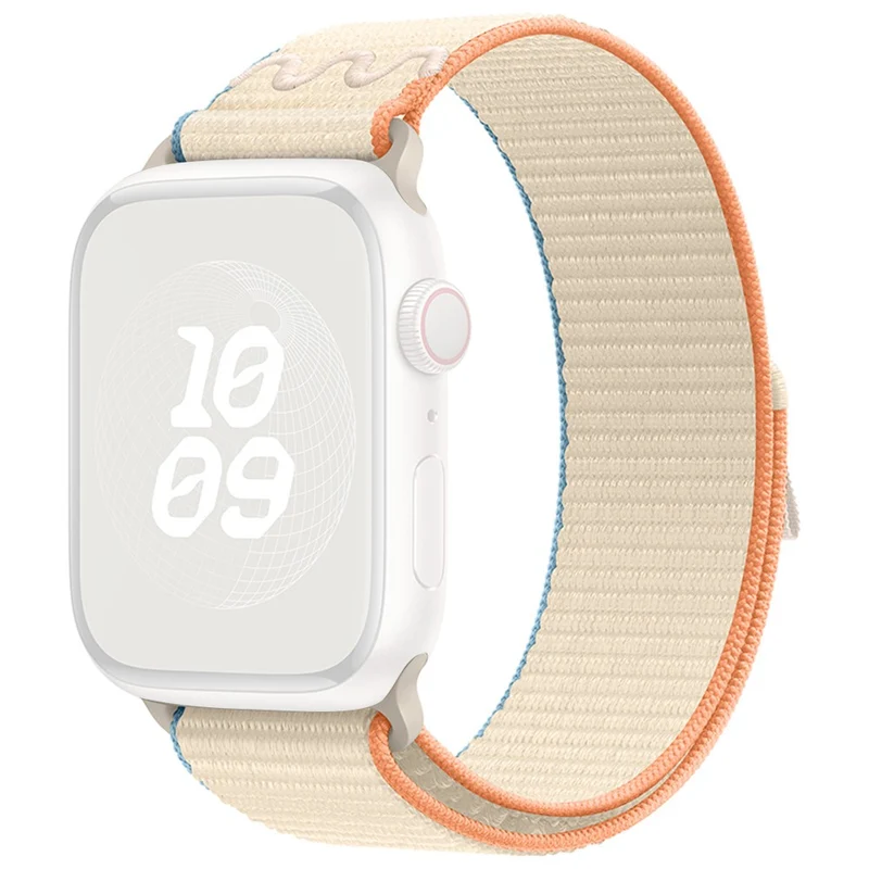 KALEBOL Apple Watch Series 41mm - 40mm - 38mm Universal Watchband Nylon Strap - Dark Green+Orange